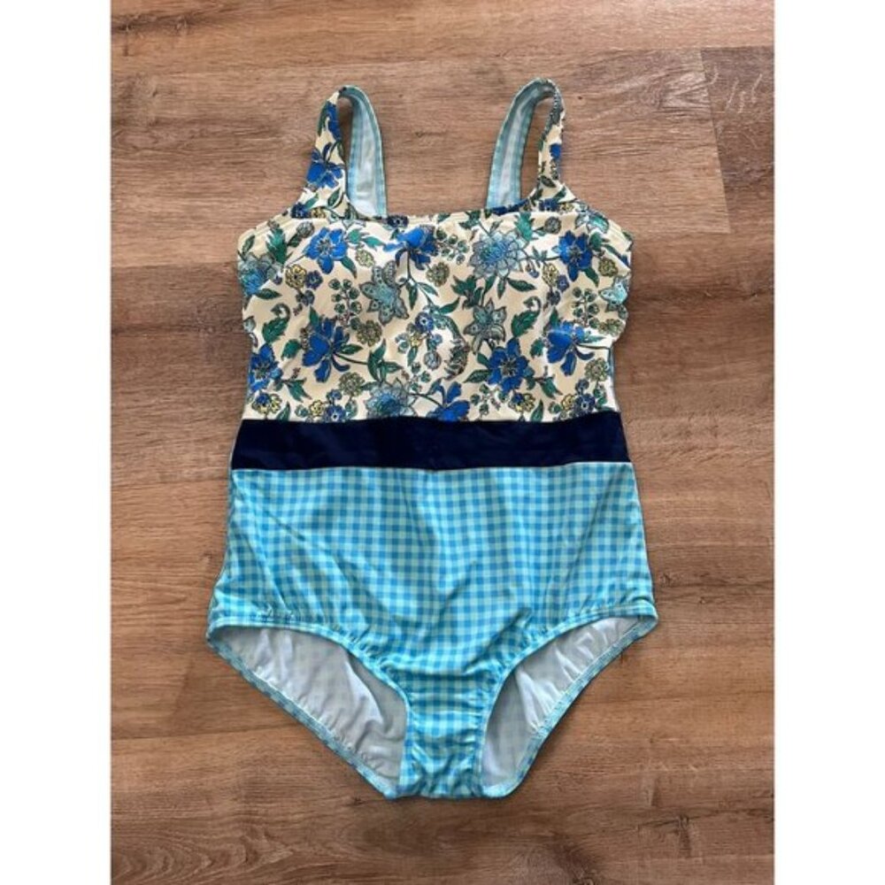 Like New Lands' End Women's Chlorine Resistant Soft Cup Tugless Sporty Swimsuit